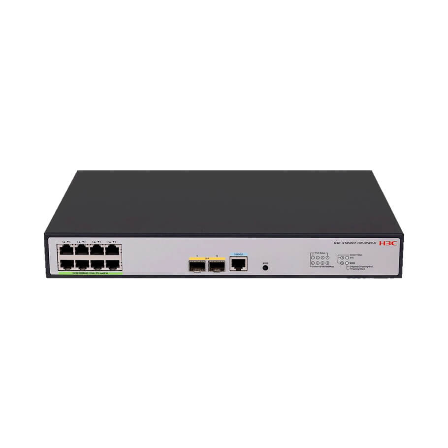 8-Port PoE GE Switch H3C LS-1850V2-10P-HPWR-EI-GL